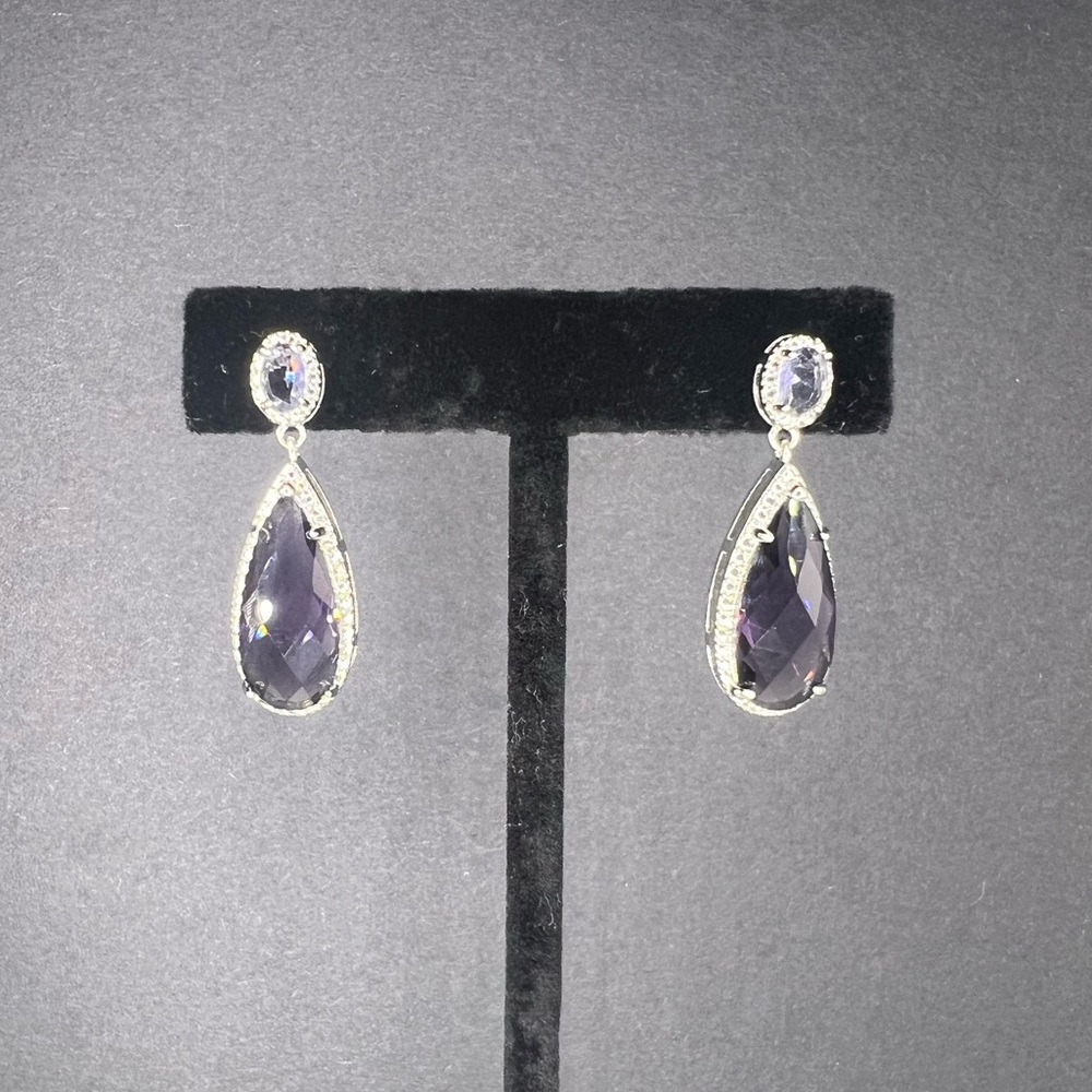 NEW SILVER DIAMONDS EARRINGS